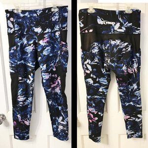 TKO high-waist leggings with side pockets - floral abstract pattern